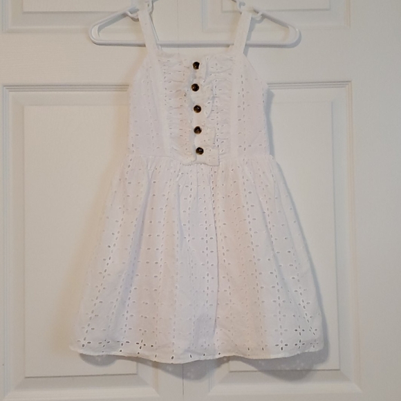 White Eyelet Cotton Dress - Picture 2 of 7